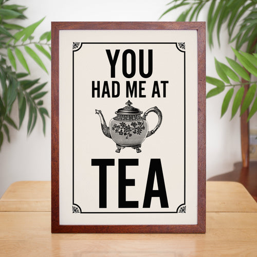 You had me at tea. Retro-style kitchen print.