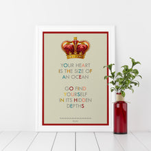 Your heart is the size of the ocean - Rumi art print