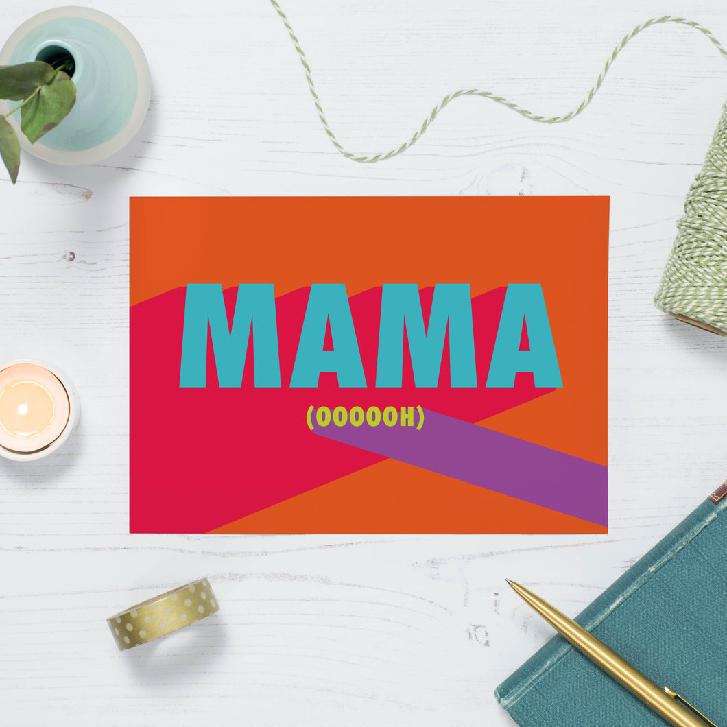 Mama Oooooh Song Lyric Greetings Card