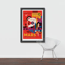 Mars vintage-style travel poster