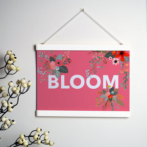 Personalised Floral Print With Hanging Frame