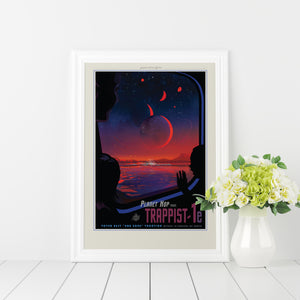 Trappist 1-e vintage-style travel poster
