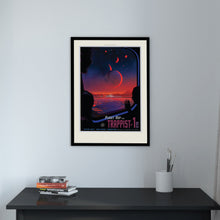 Trappist 1-e vintage-style travel poster